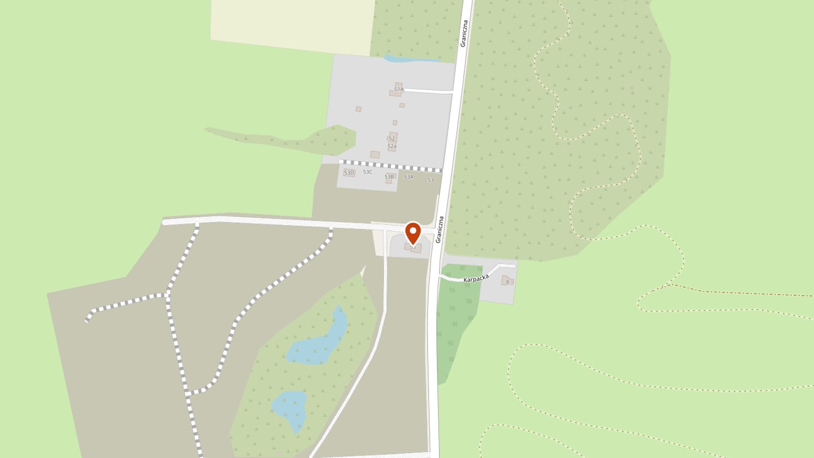 Mapa dojazdu: ul. Graniczna 55 w Dobrej pod Szczecinem